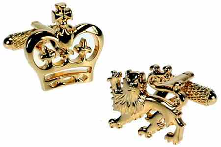 British Crown and Lion Cufflinks