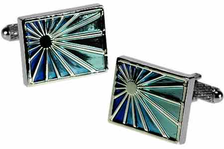 Blue Sunburst Cufflinks