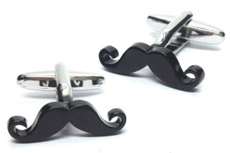 Curly Tipped Moustache Cufflinks