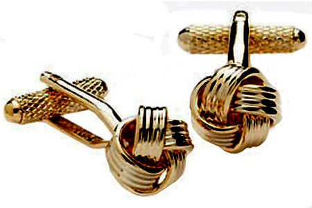 Gold Coloured Knot Cufflinks