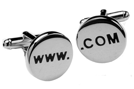 www. and .com Website Domain Name URL Cufflinks